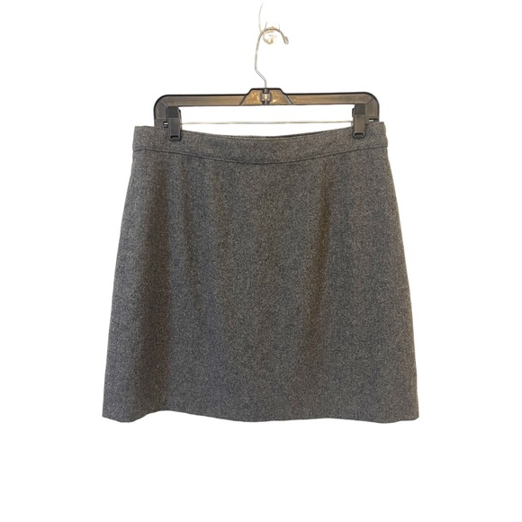 Madewell Grey Wool Blend Zip Front Skirt Size 10 - Picture 5 of 9